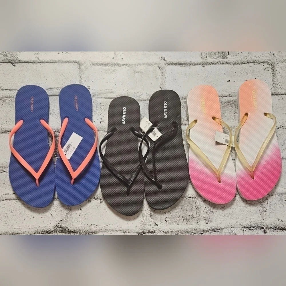 6 Pairs Womens Flip Flops Size 9/10 Old Navy NWT Summer Bundle - Picture 4 of 10